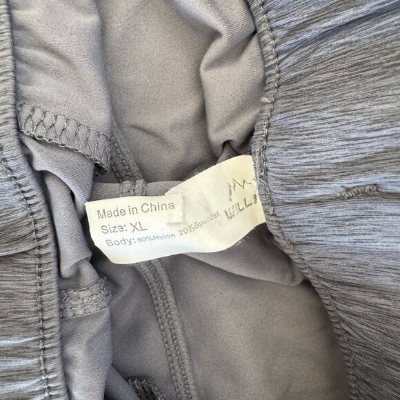 Willit Blue/Gray Athletic Shorts | Stretch Nylon-Spandex | Size XL - Picture 3 of 3